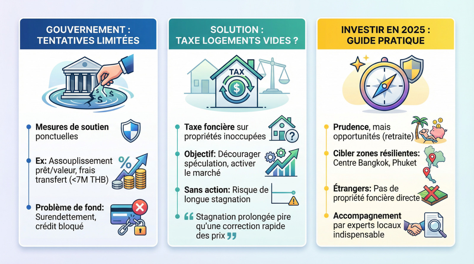 Analyse du marché immobilier thaïlandais 2025 : mesures gouvernementales et opportunités d'investissement