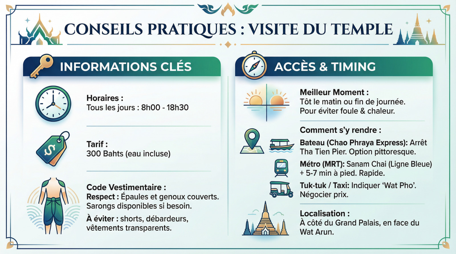 Wat Pho conseils pratiques pour la visite