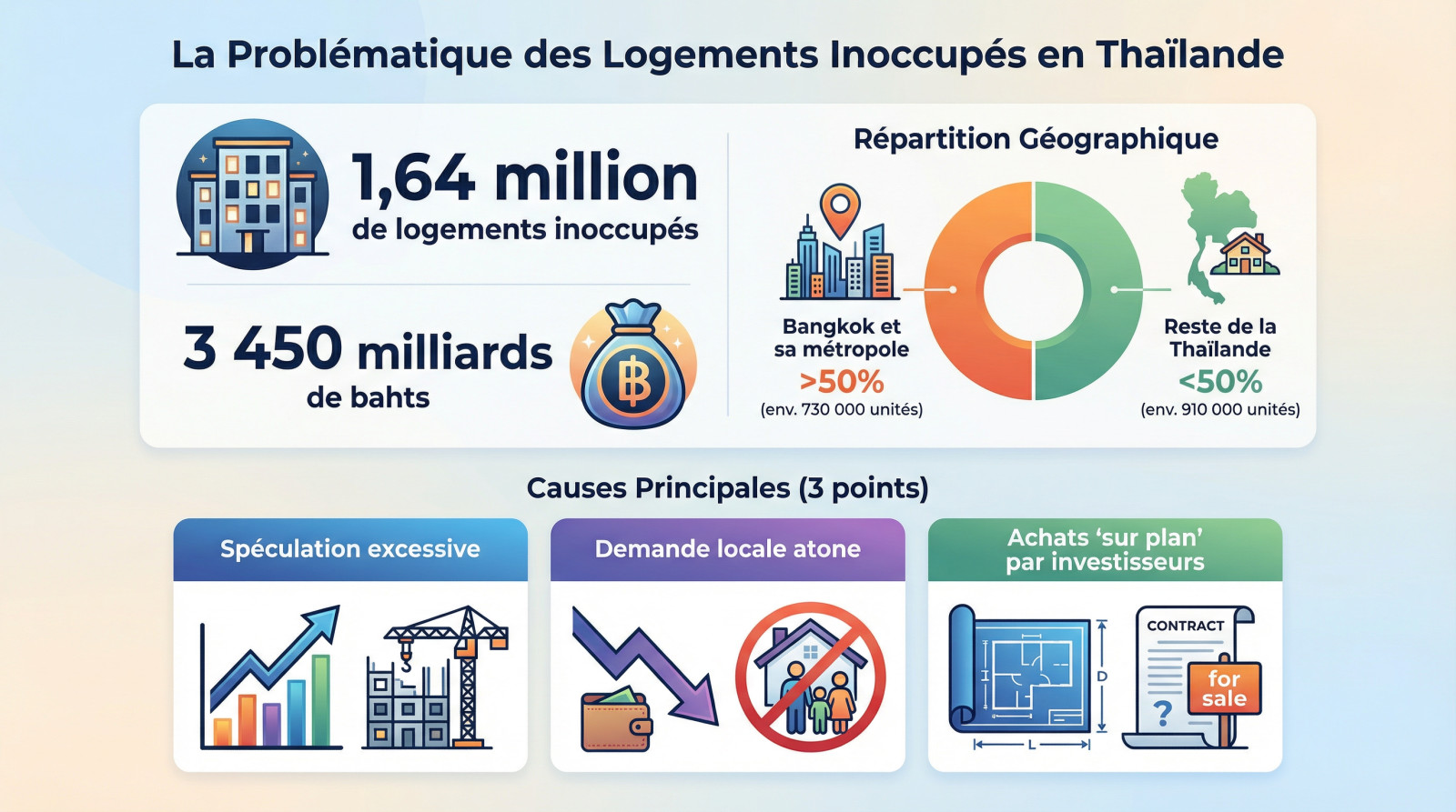 Les 3 principales causes des logements inoccupés en Thaïlande
