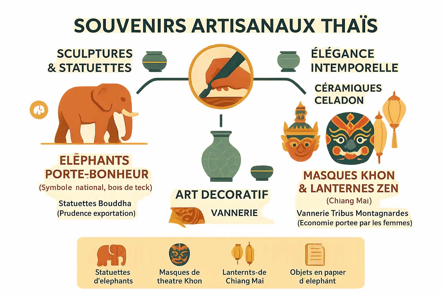 souvenirs artisanaux thaïlandais