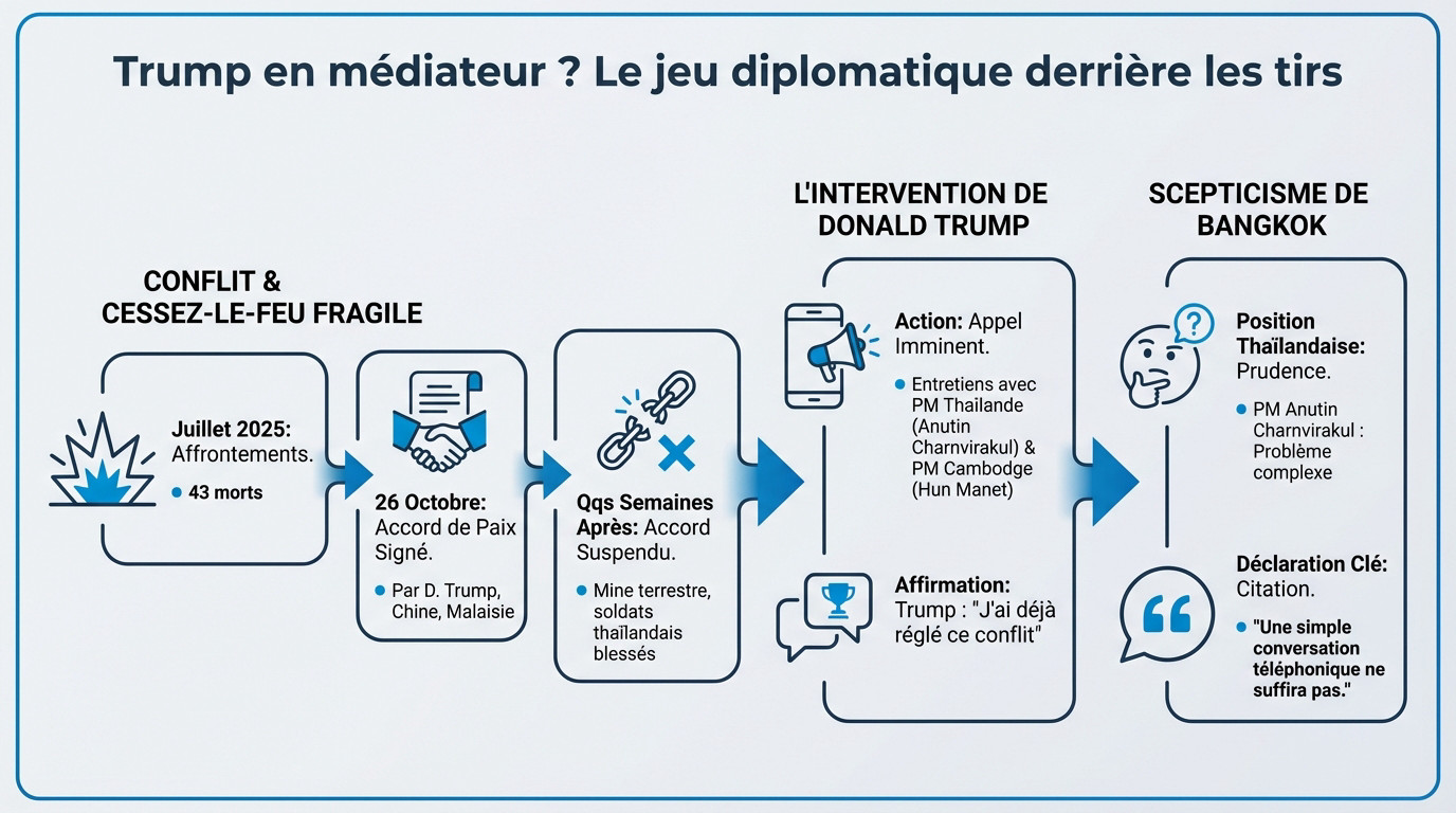 Donald Trump médiation conflit Thaïlande Cambodge