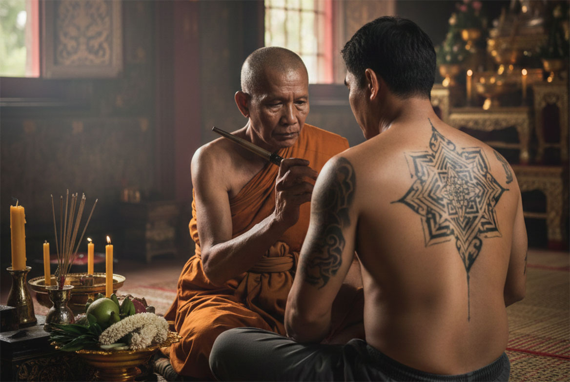 Sak Yant tatouage Thaïlande