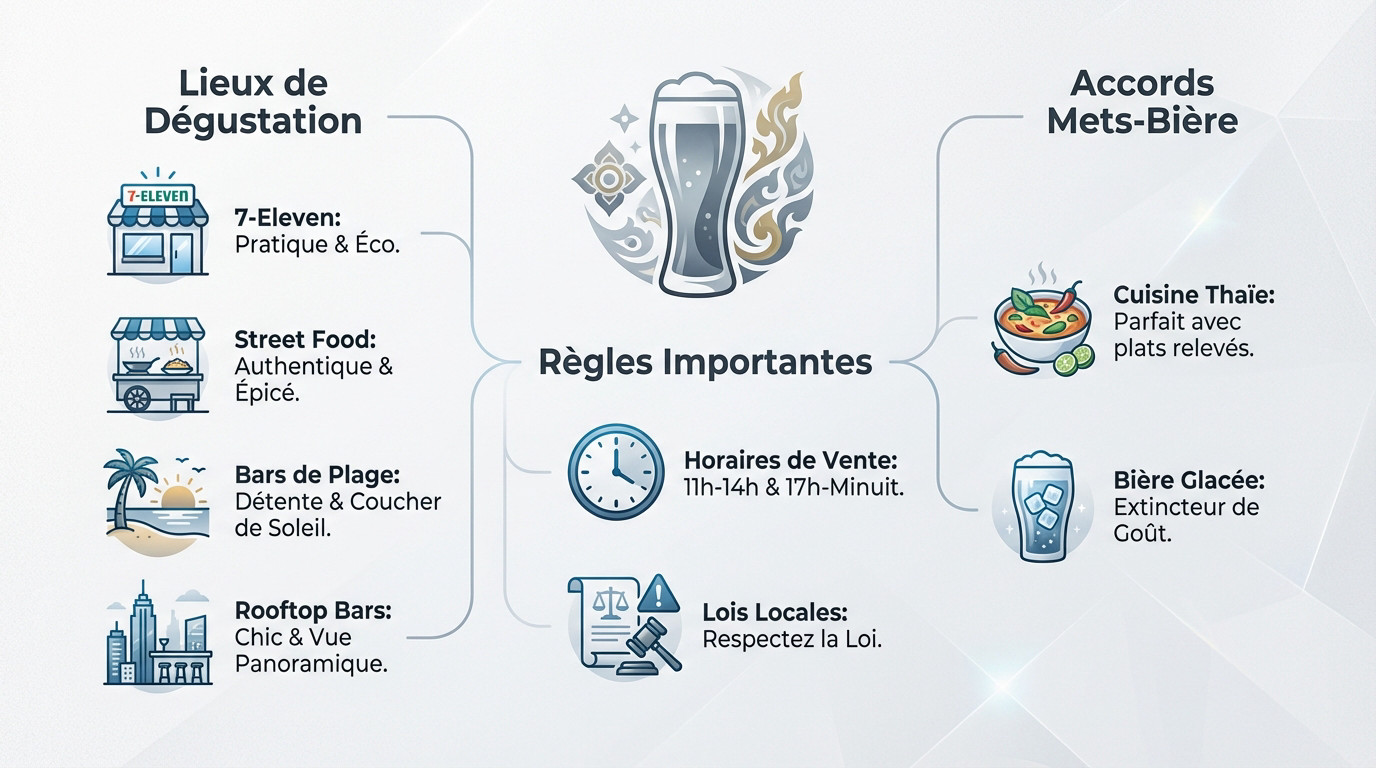 Guide complet pour déguster une bière en Thaïlande : lieux, horaires et accords mets