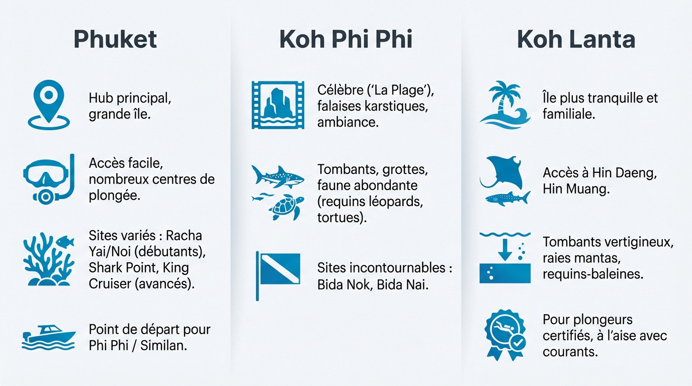 Plongée à Phuket, Koh Phi Phi ou Koh Lanta