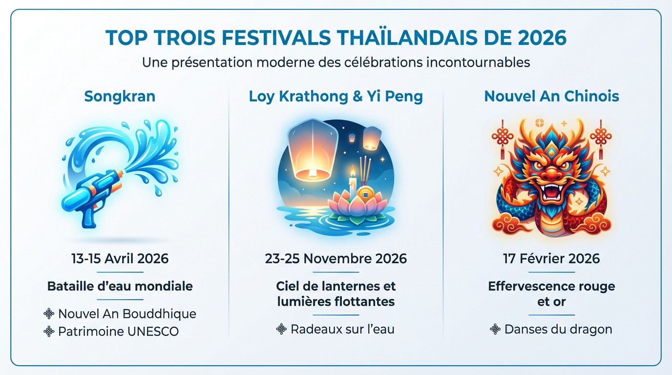Top festivals 2026 en Thaïlande
