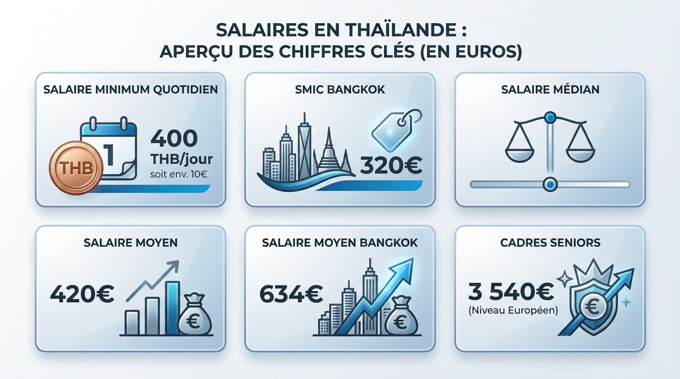 Salaires en Thaïlande aperçu des chiffres clés en euros
