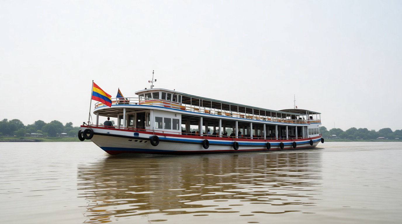 Bateau express sur le Chao Phraya à Bangkok