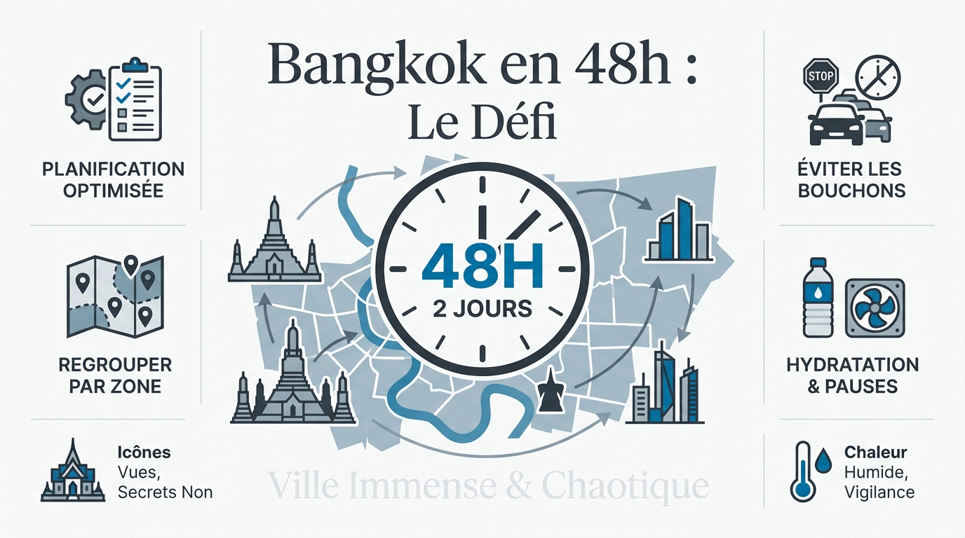 Planifier un itinéraire express de 2 jours à Bangkok