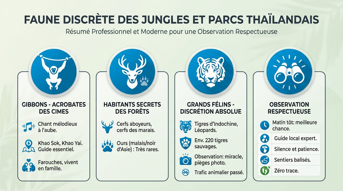Observation de la faune dans les jungles et parcs thaïlandais