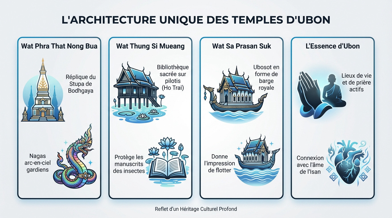 Les temples Ubon Ratchathani