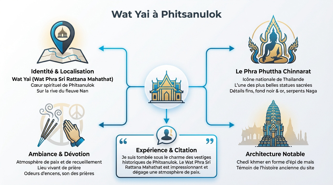 Temple Wat Yai à Phitsanulok