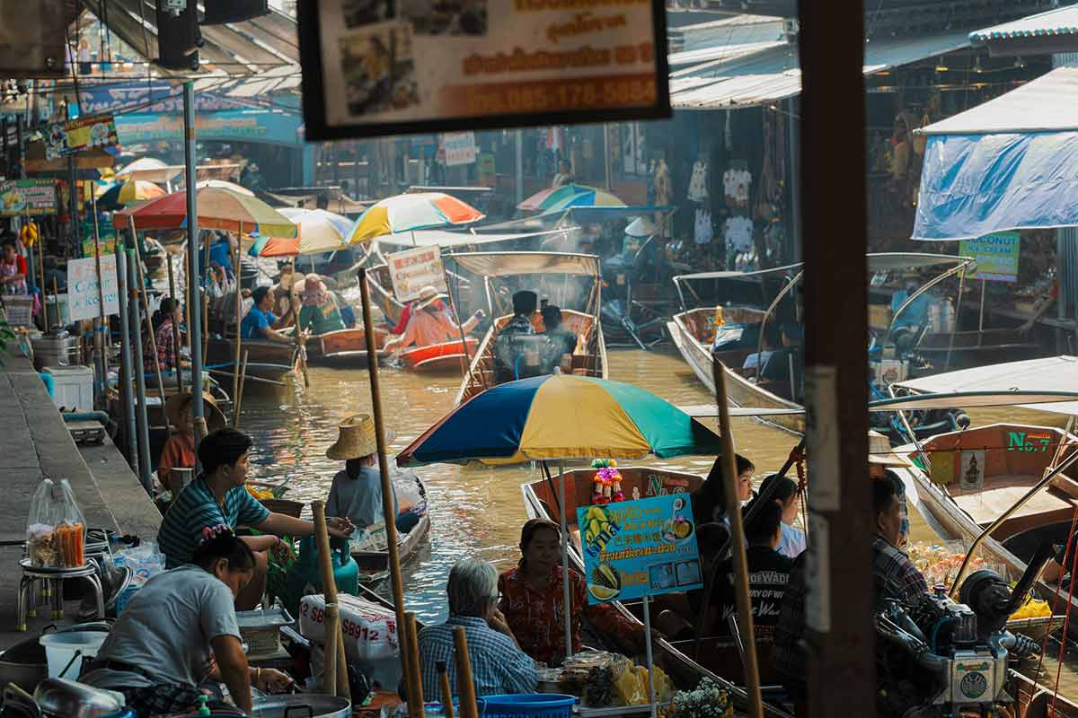 marché flottant de Amphawa