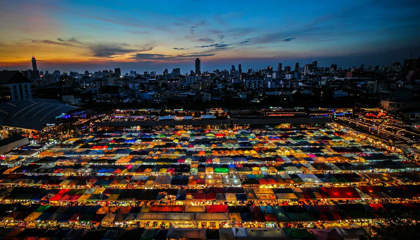 marchés nuit Bangkok