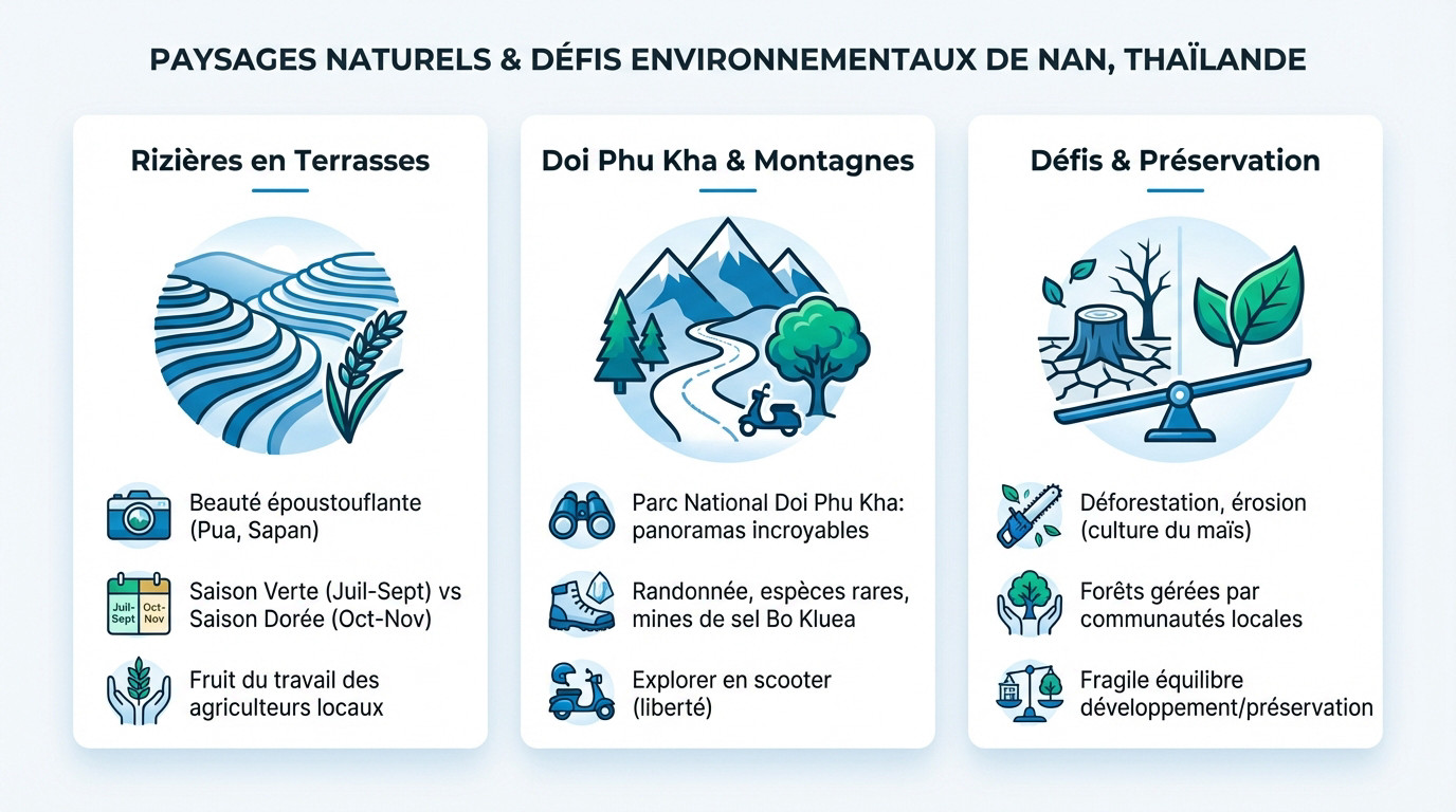 Paysage naturel de Nan Thaïlande
