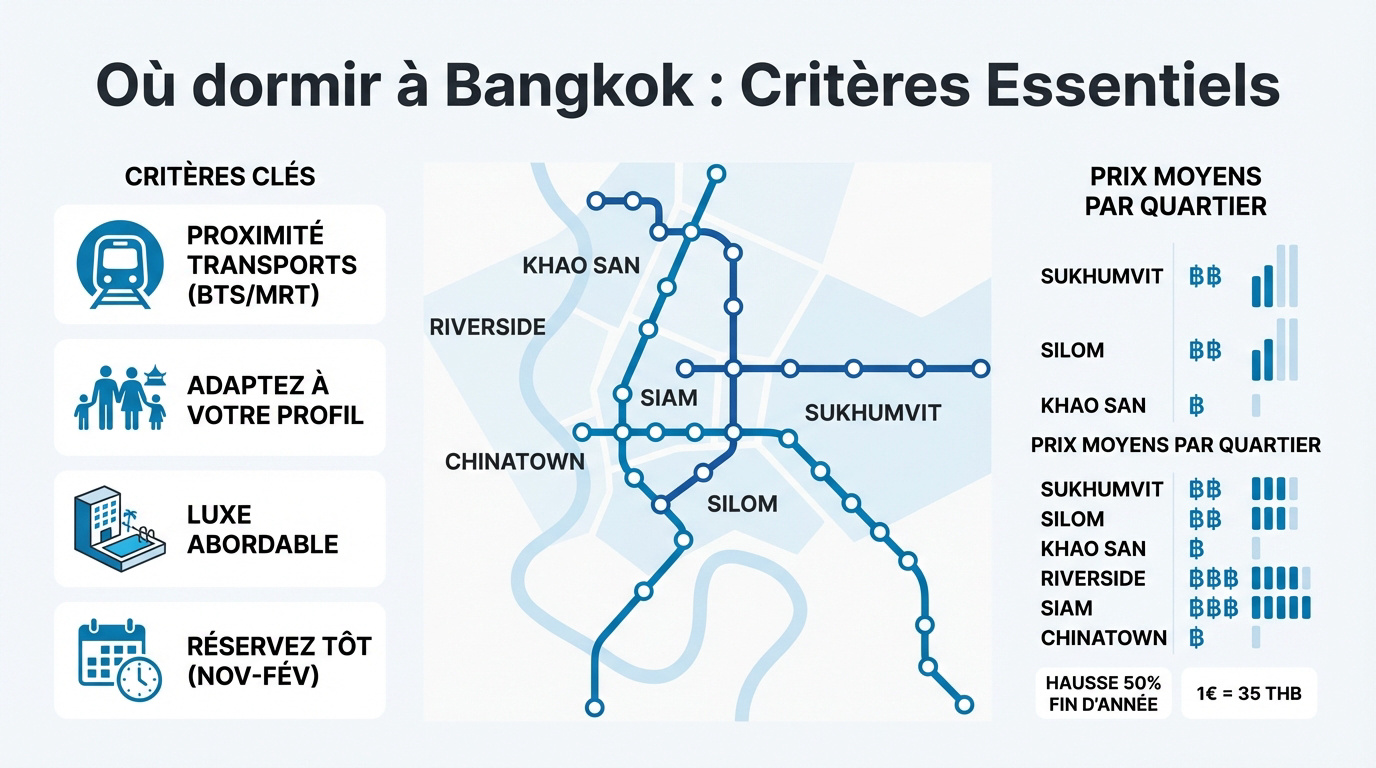 Critères essentiels pour choisir son hébergement à Bangkok