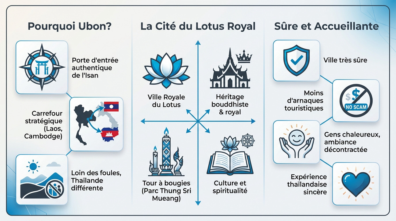 Zoom sur Ubon Ratchathani en Thaïlande