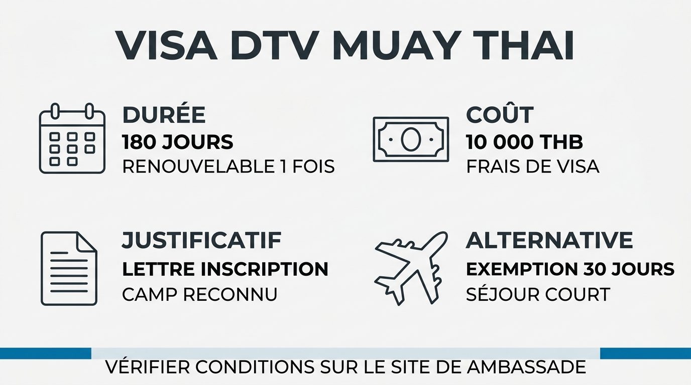 Les 4 points clés du visa DTV pour s'entraîner au muay thai en Thaïlande