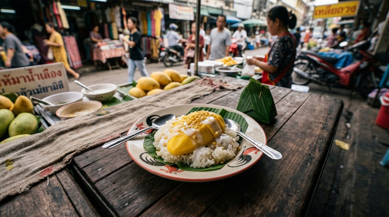 Le mango sticky rice, star des desserts thaï, Desserts Thailandais