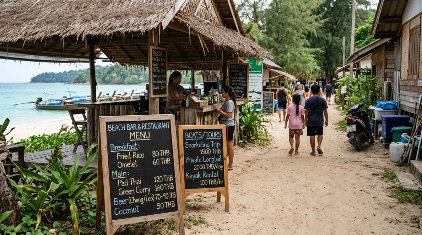 Budget et prix à Koh Kradan, Koh Kradan Thailande