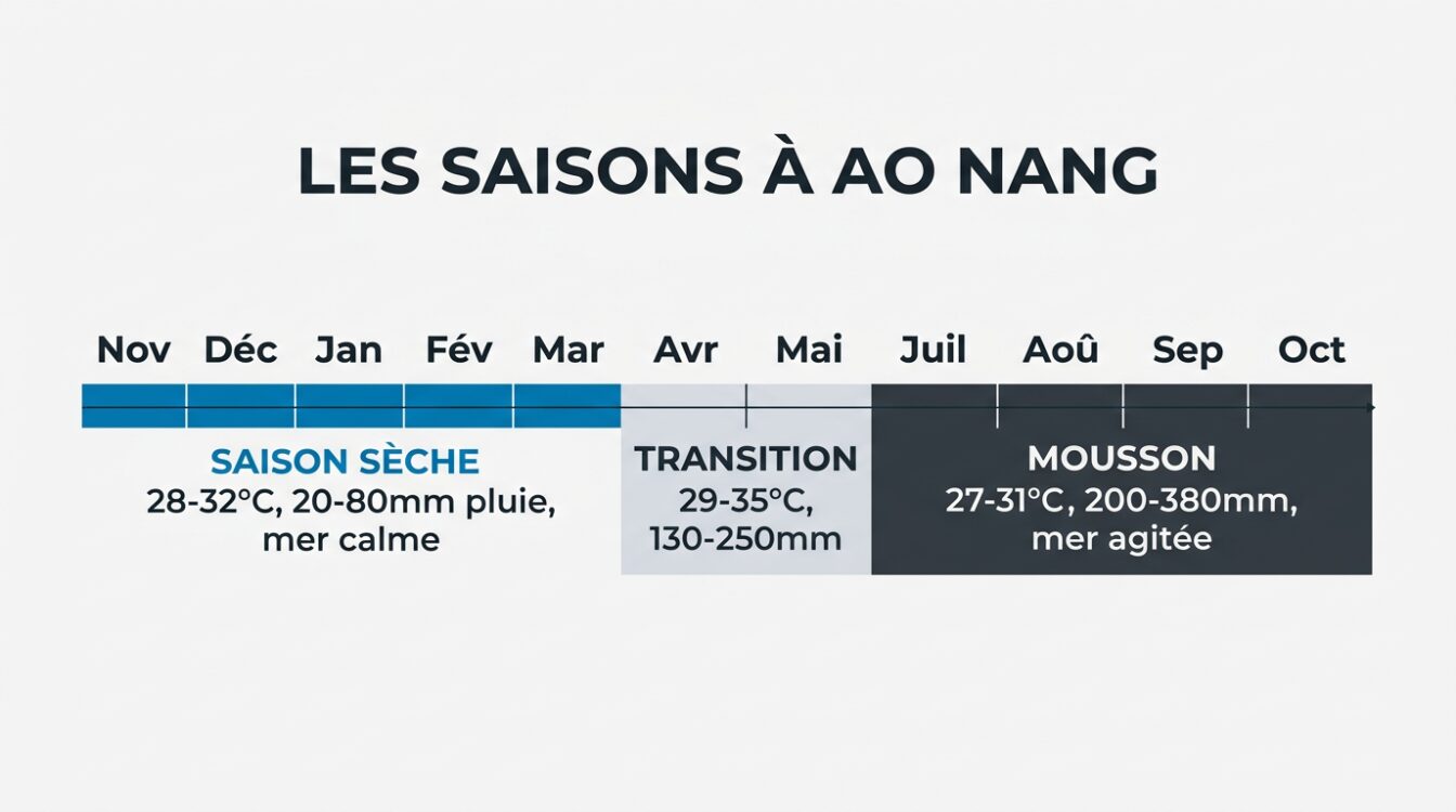 Infographie saisons Ao Nang
