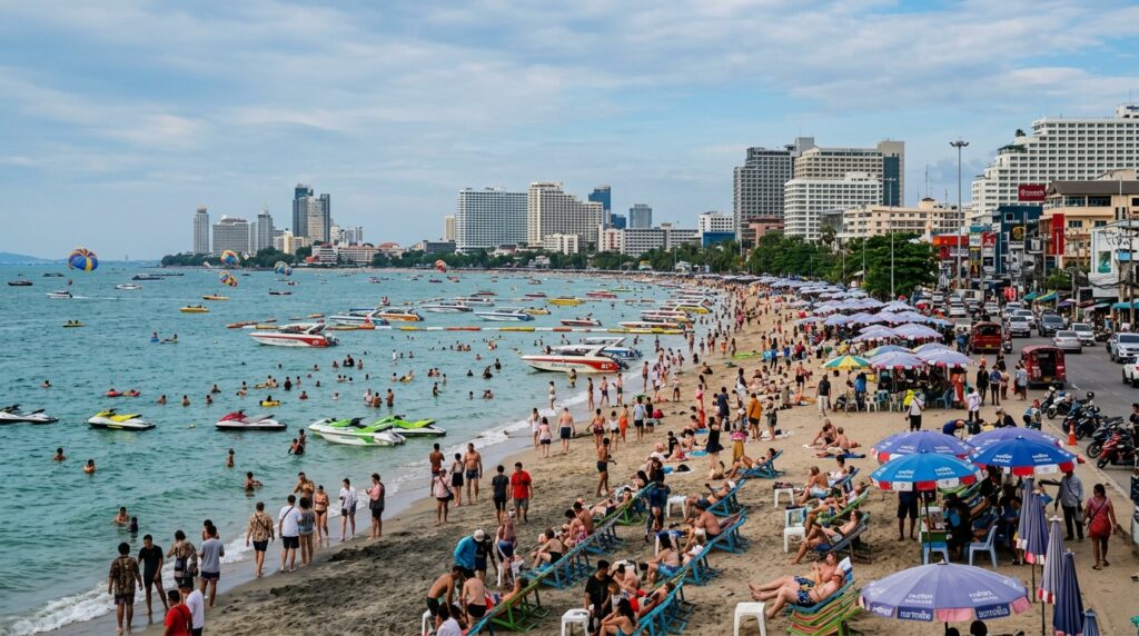 Pattaya Beach : la plage principale (et ses limites)