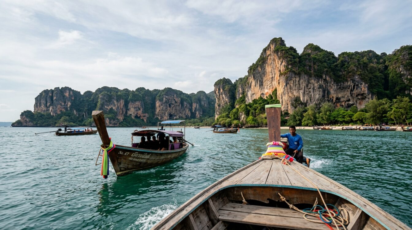 Railay Beach depuis Ao Nang (en longtail)