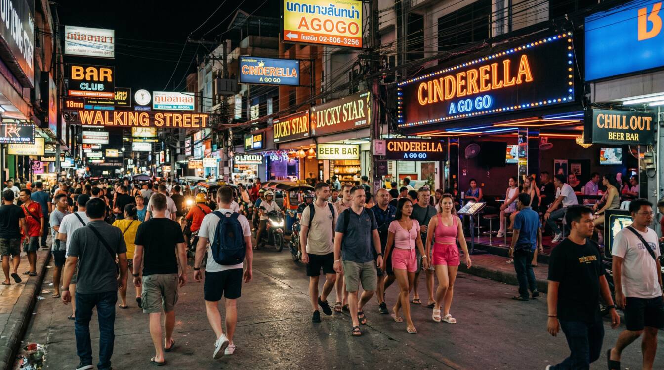 Vie nocturne à Pattaya : Walking Street, Soi Buakhao et cabarets