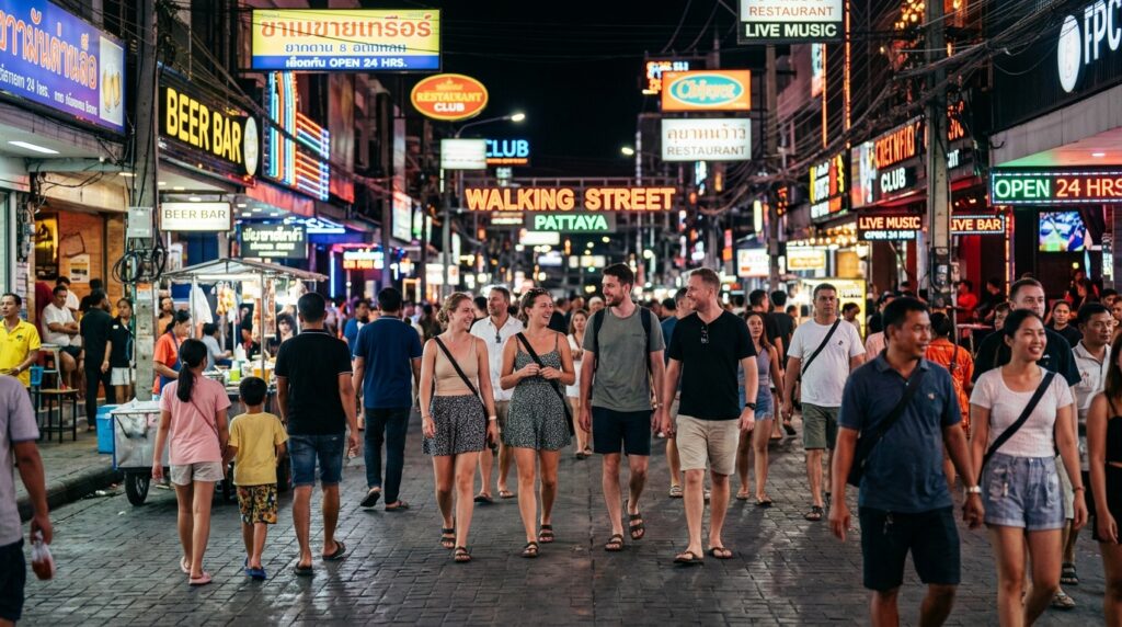 Pattaya la nuit en toute sécurité, Vie Nocturne Pattaya Walking Street
