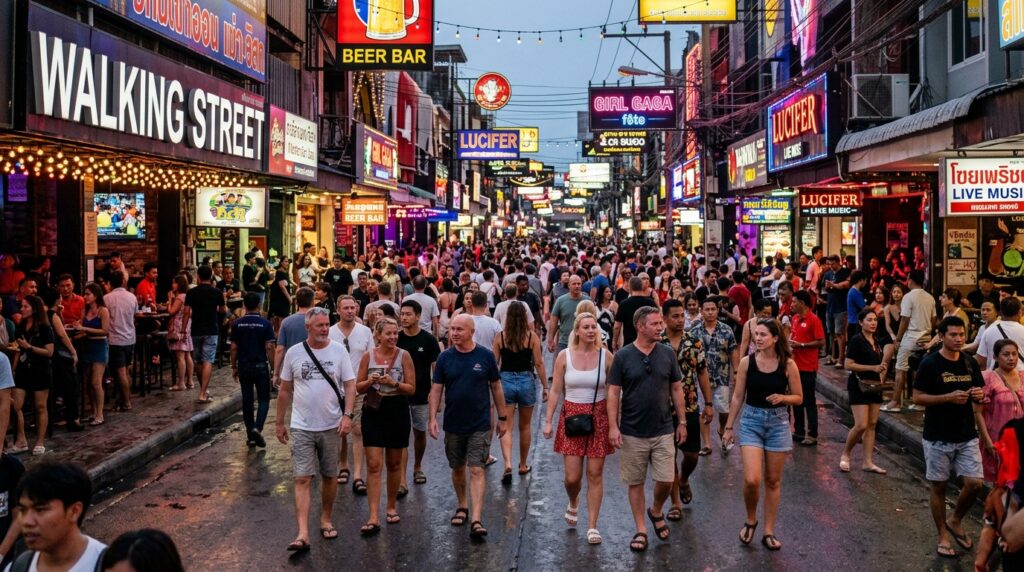 Walking Street : le boulevard de la fête, Vie Nocturne Pattaya Walking Street