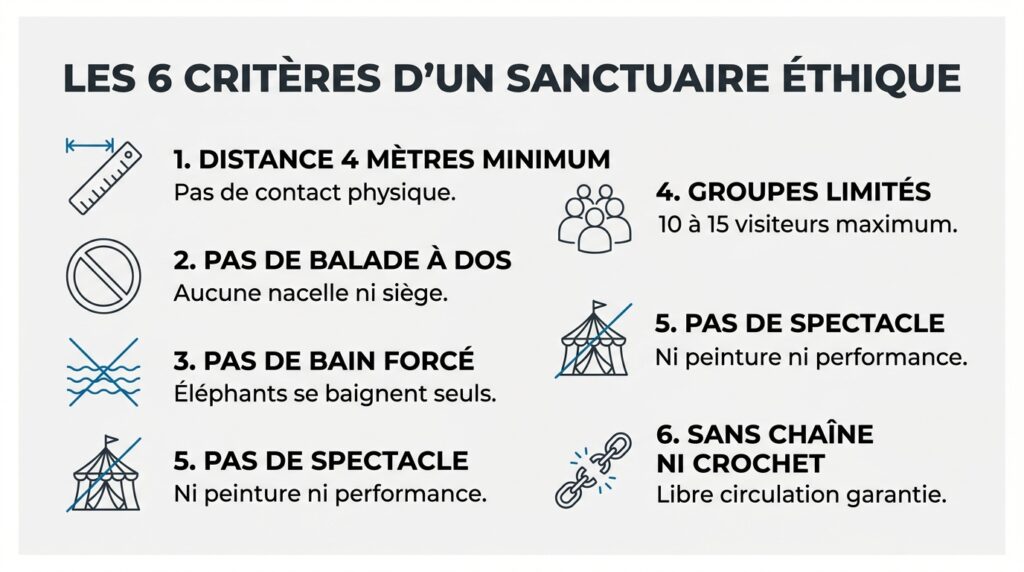 Les 6 critères vérifiables pour reconnaître un sanctuaire éthique à Chiang Mai