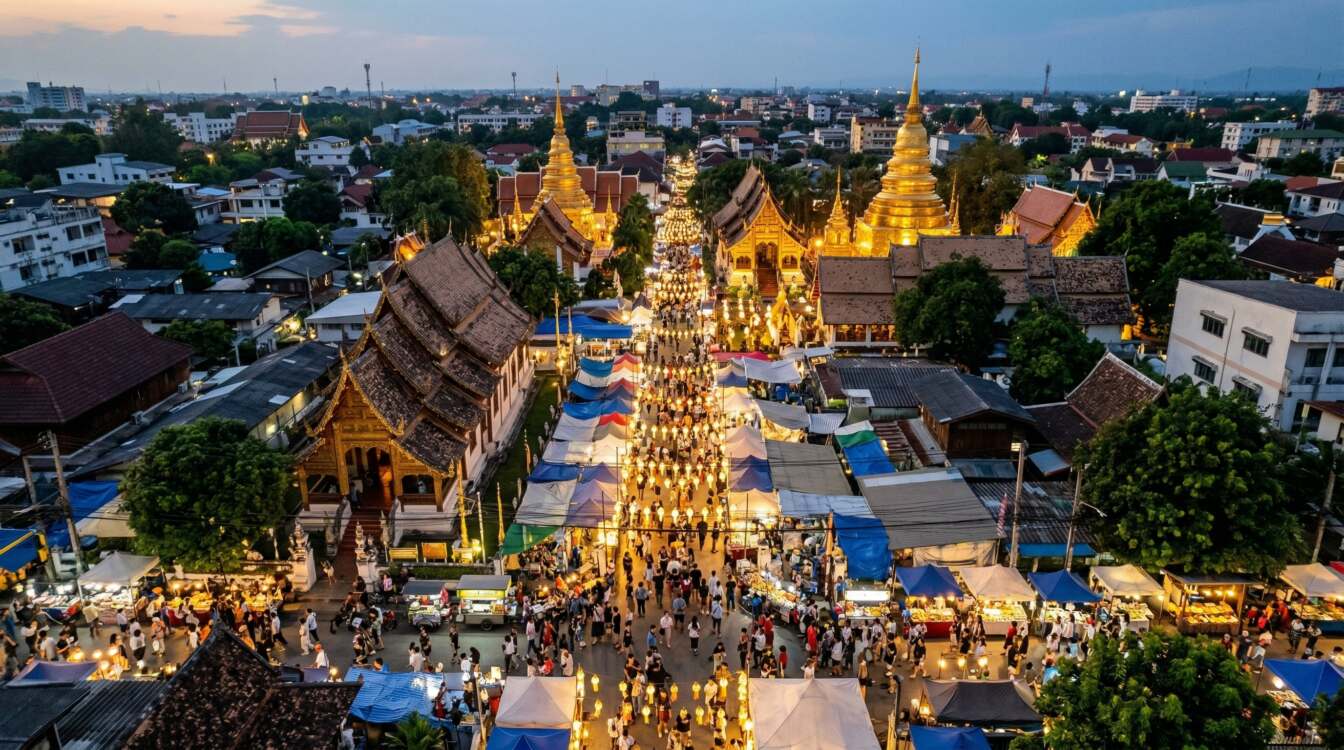 Marchés nocturnes de Chiang Mai : le guide comparatif