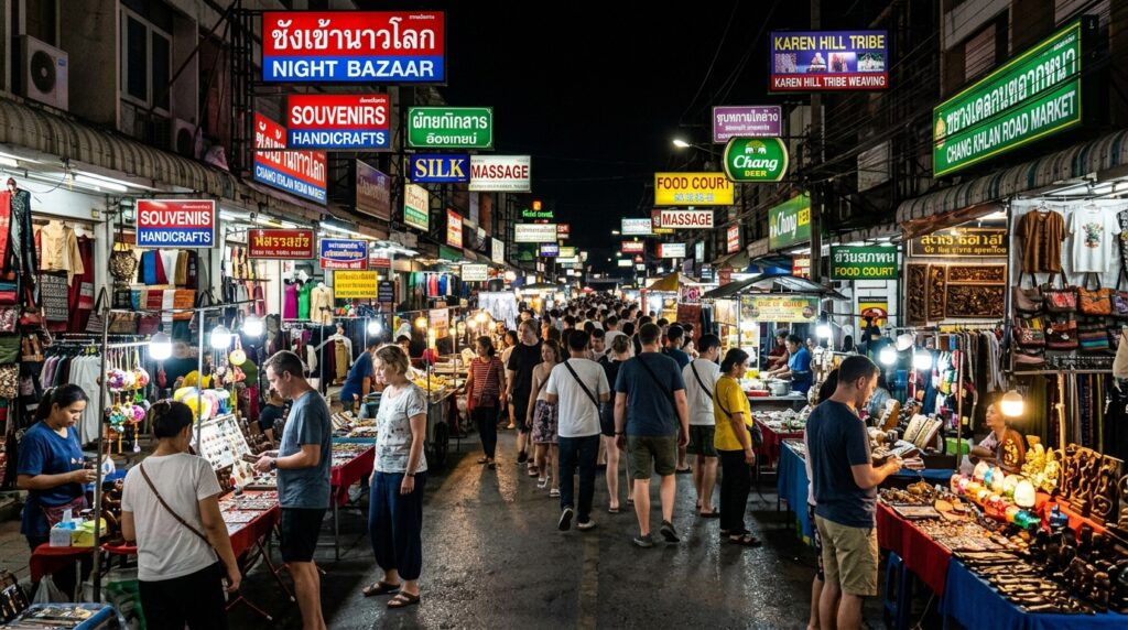 Night Bazaar, Marches Nocturnes Chiang Mai