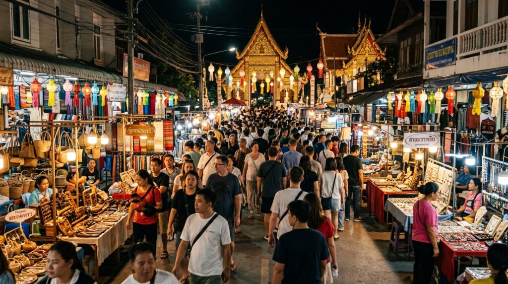 Sunday Walking Street, Marches Nocturnes Chiang Mai