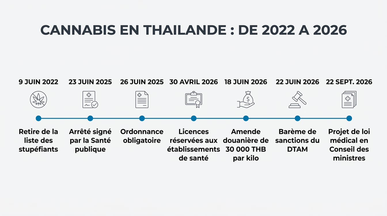 Chronologie de la législation du cannabis en Thaïlande depuis 2022