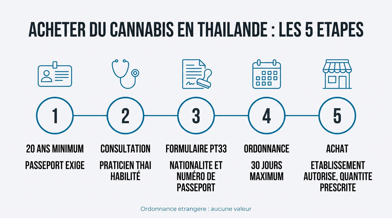 Les cinq étapes pour acheter du cannabis en Thaïlande avec une ordonnance