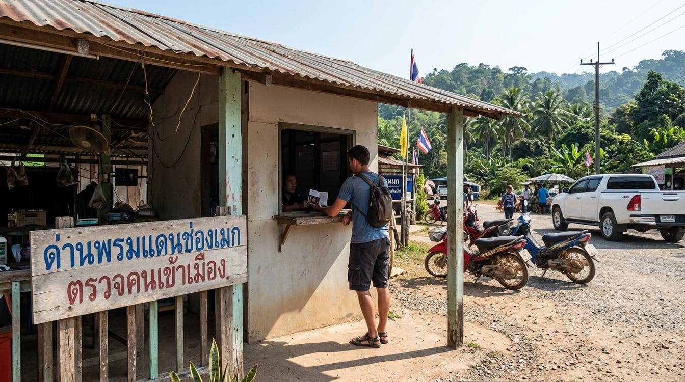 Tampon d'exemption de 30 jours dans un passeport, TDAC Thaïlande déjà validée