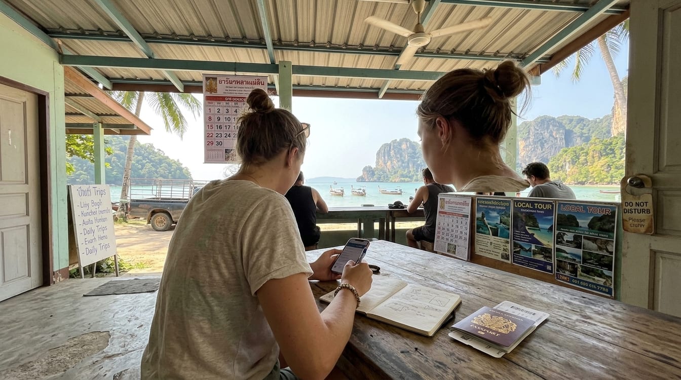 Voyageur calculant la durée et le volume de données de son eSIM Thaïlande