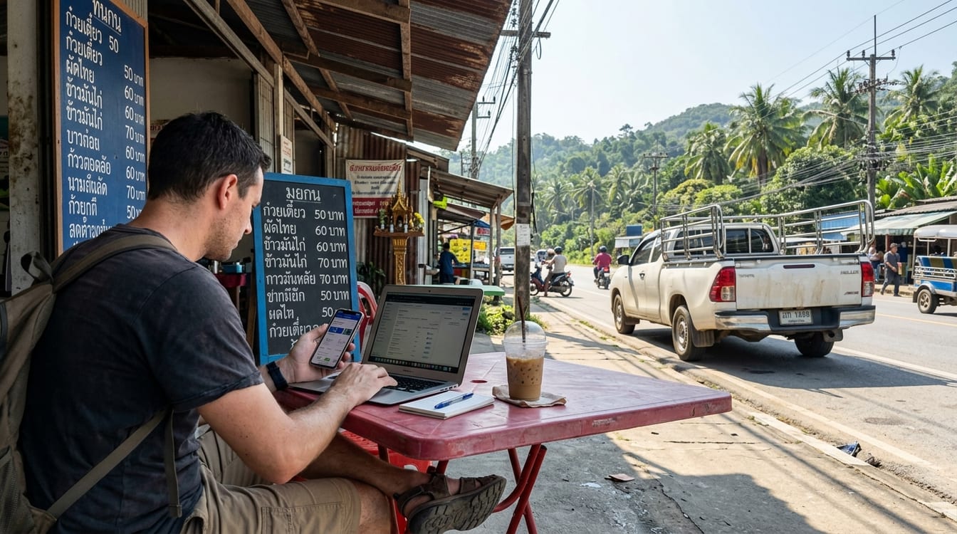 eSIM Thaïlande internationale installée depuis une application de voyage