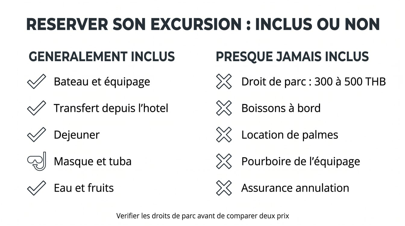 Points à vérifier avant de réserver une excursion au départ de Phuket