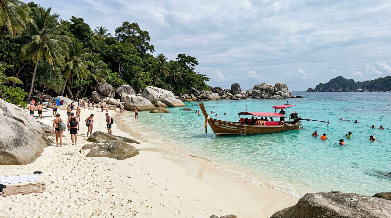 Eau claire et rochers de granit des îles Similan depuis Phuket