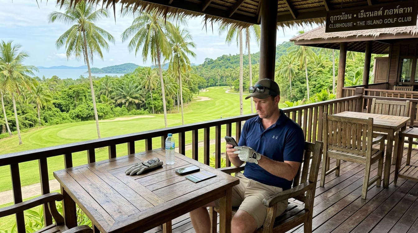 Réservation d'un départ de golf en Thaïlande à l'accueil du club