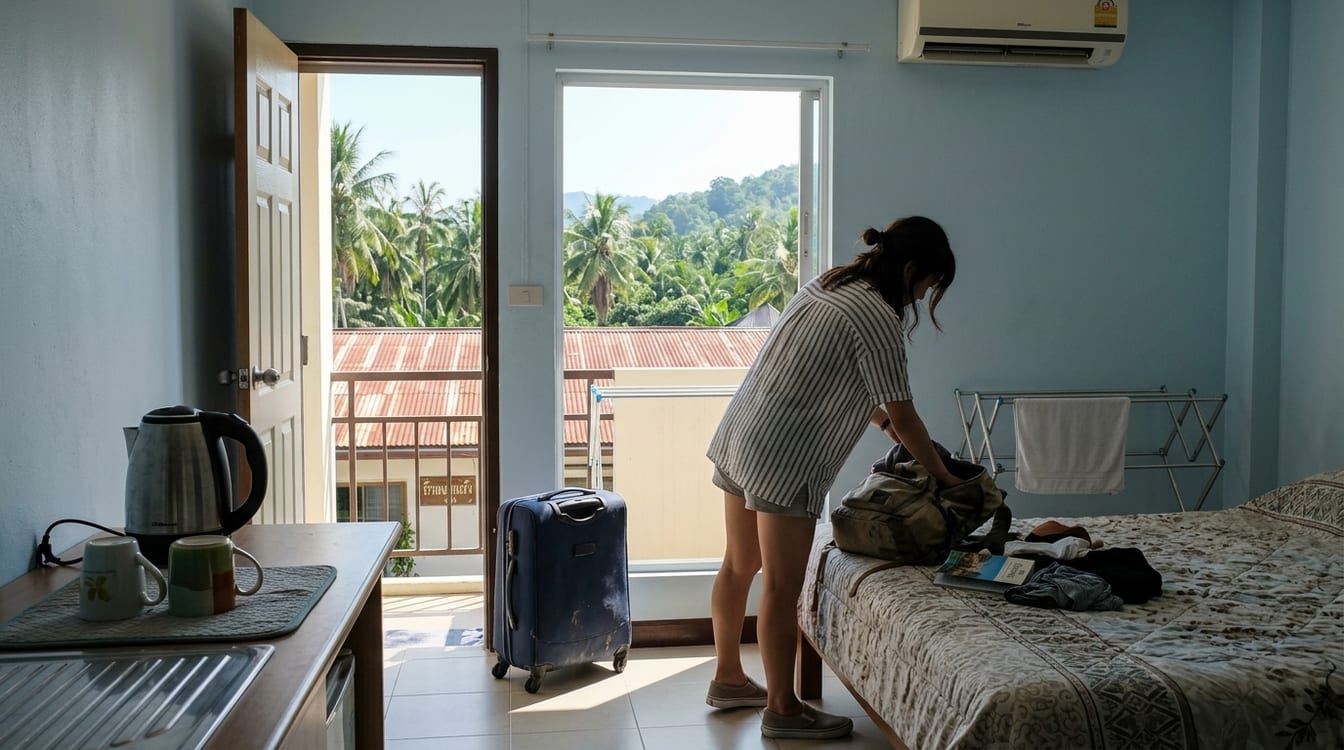 Studio meublé loué au mois en Thaïlande pour un séjour de moins d'un an