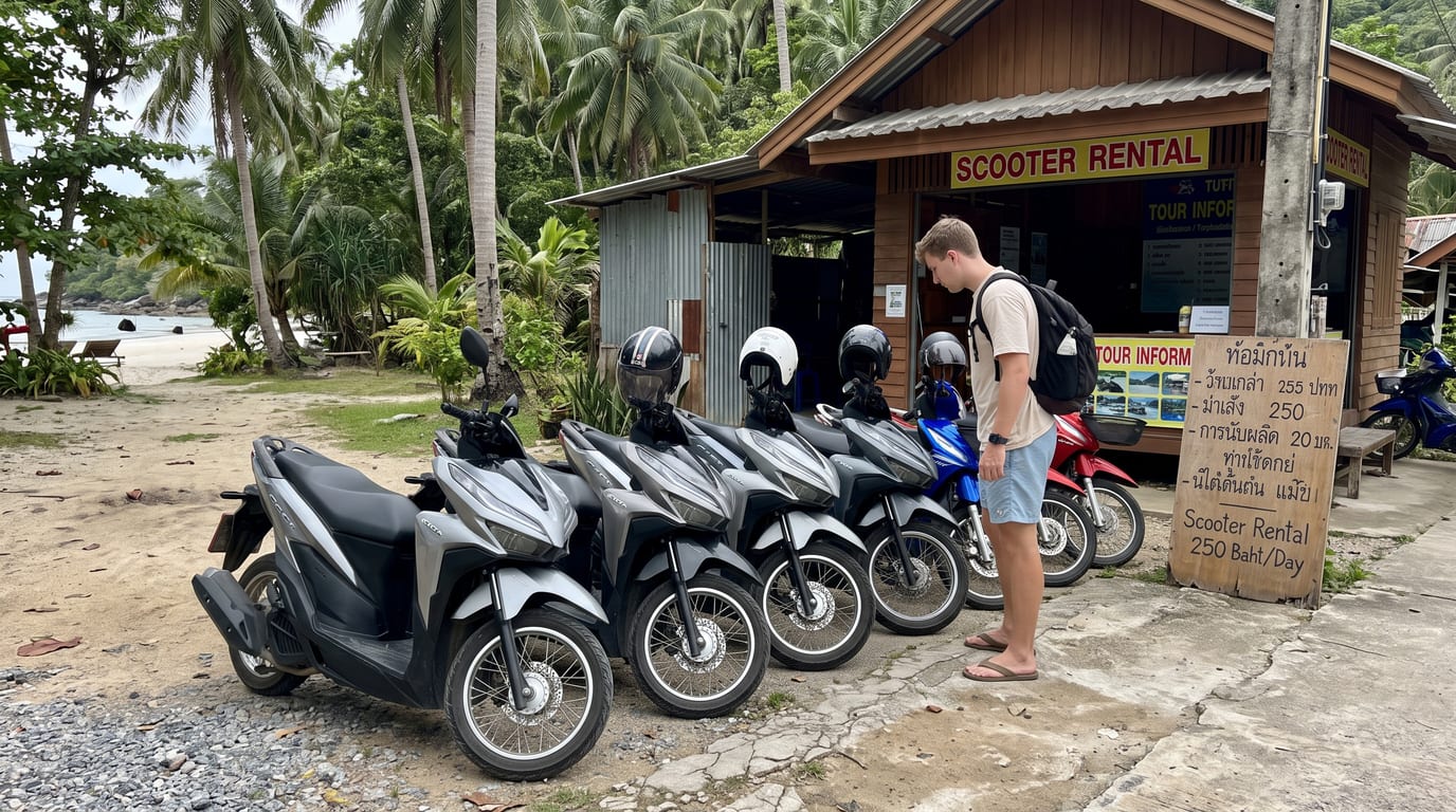 Louer un scooter en Thaïlande : permis, caution et arnaques à éviter