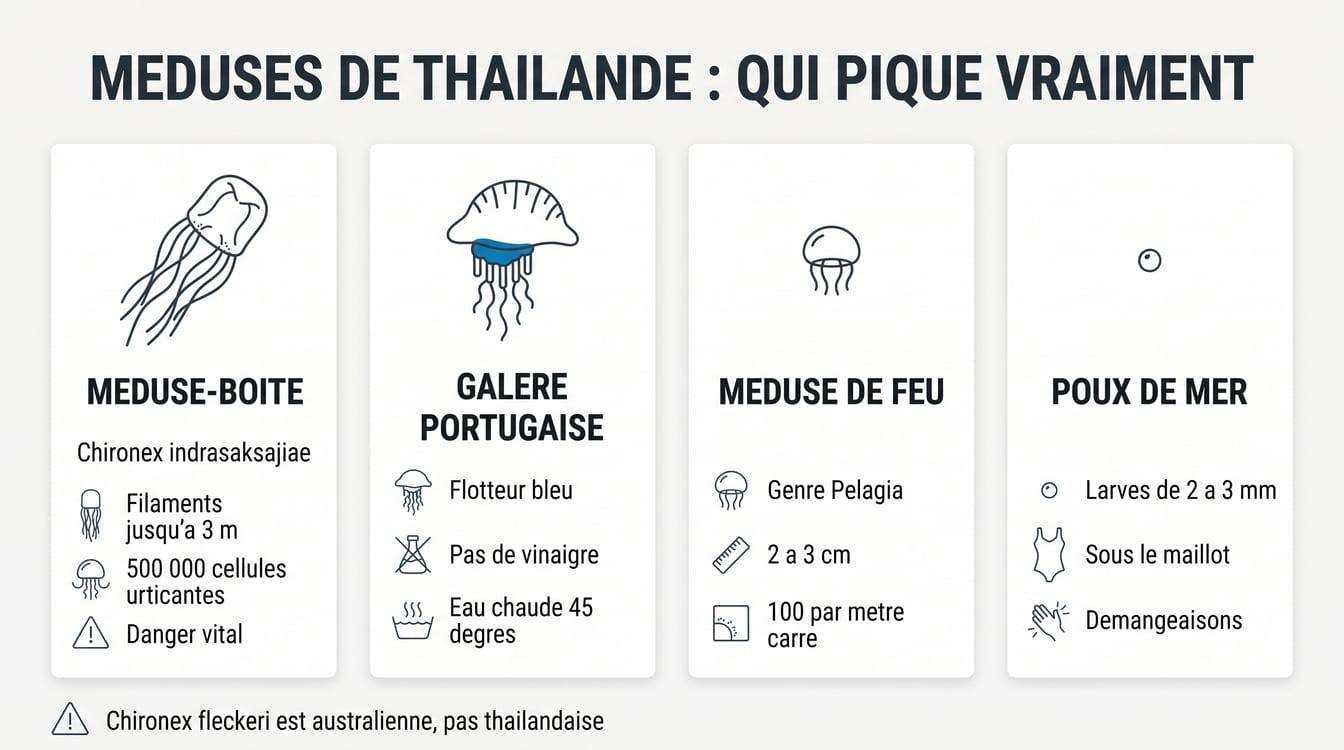 Les quatre espèces qui piquent les baigneurs en Thaïlande