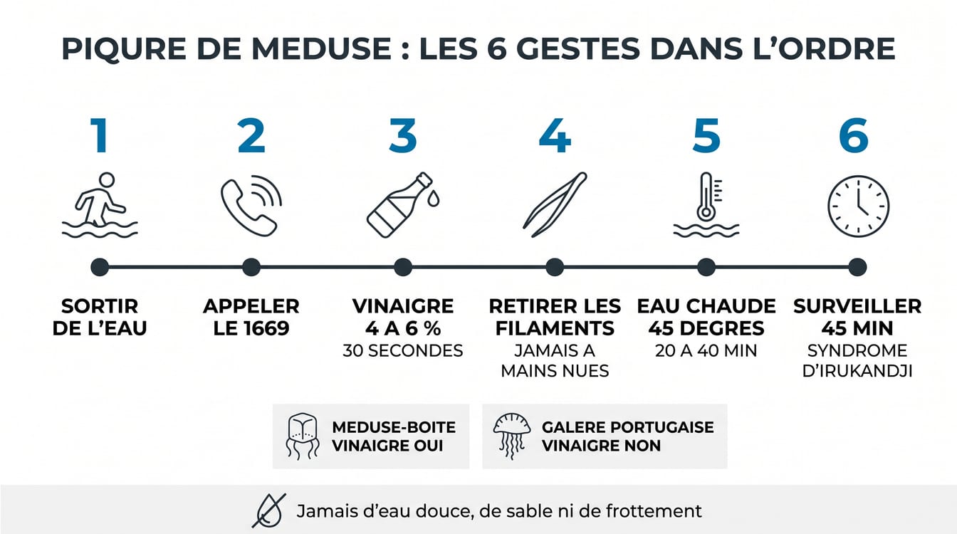Les six gestes à faire dans l'ordre après une piqûre de méduse