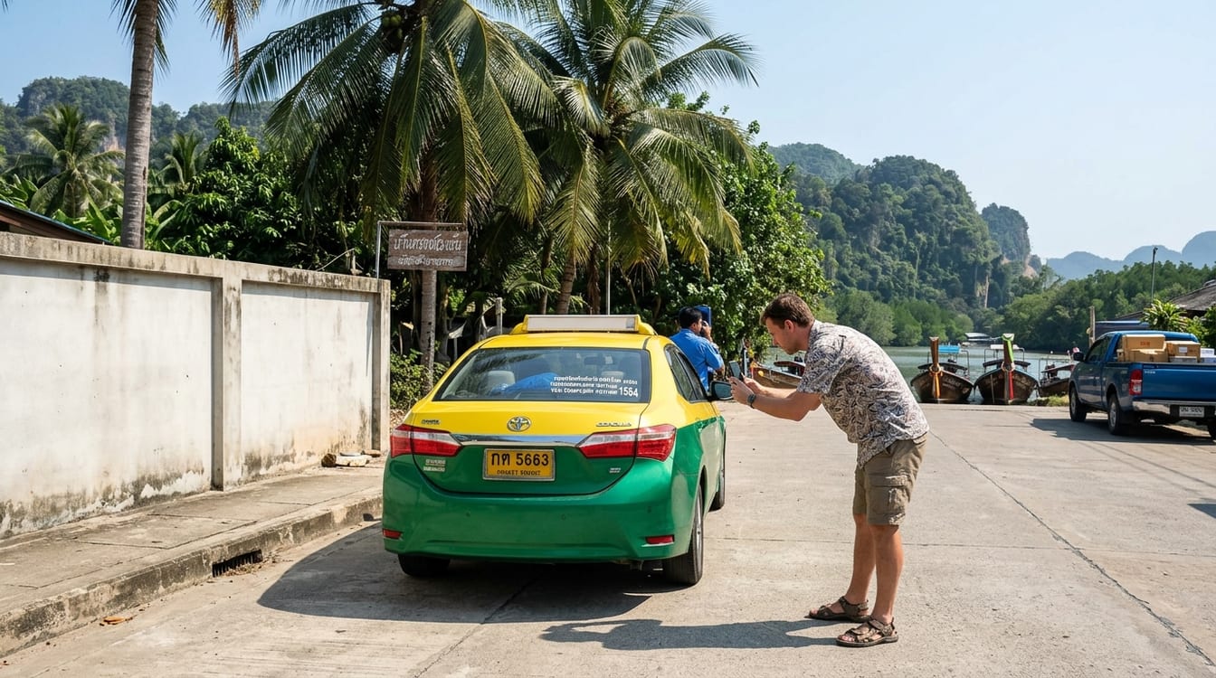 Ticket de taxi remis par un agent, preuve en cas d'arnaque au taxi en Thaïlande