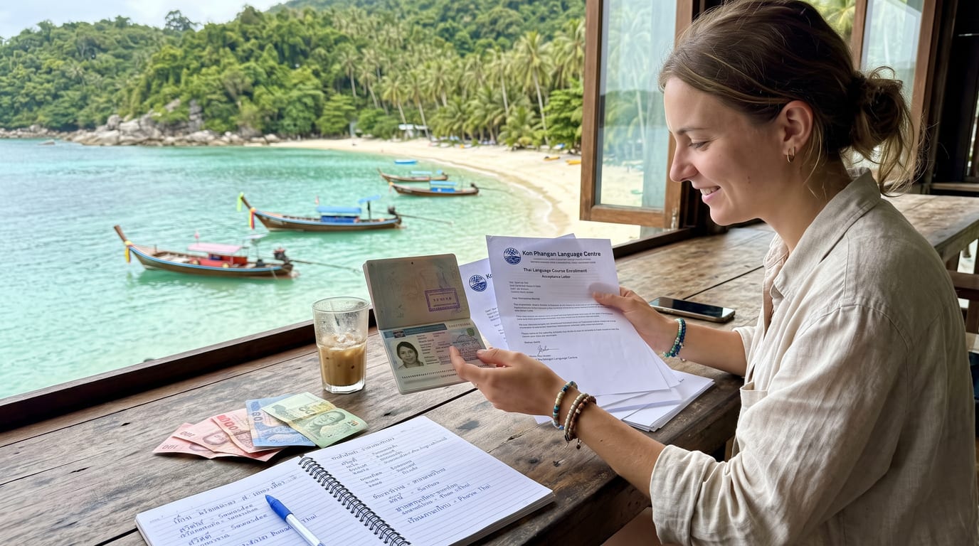 Étudiant francophone consultant son visa Non-Immigrant ED à Bangkok
