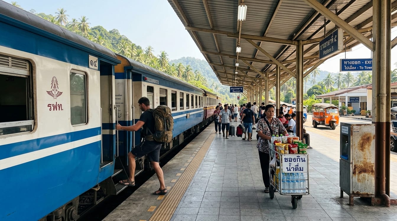Train de nuit Bangkok Koh Samui, couchette climatisée de seconde classe