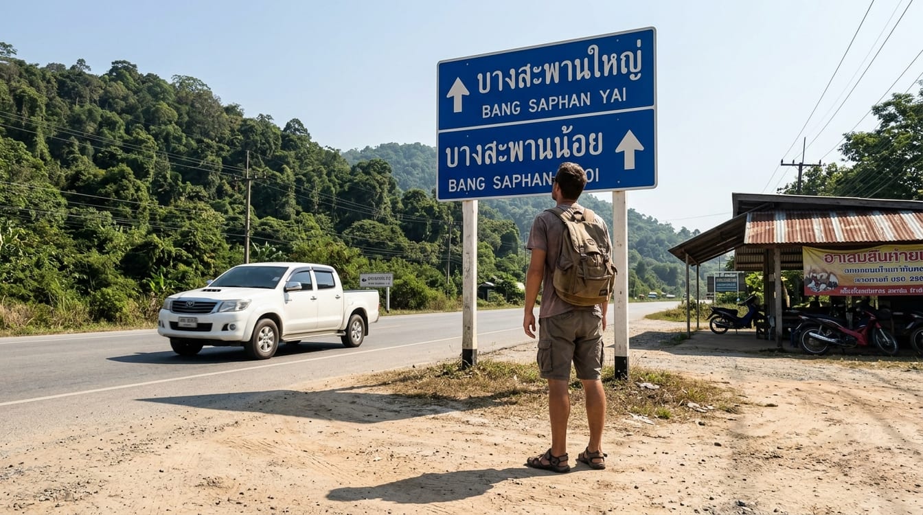 Collines et cocoteraies autour de Bang Saphan, entre Prachuap Khiri Khan et Chumphon
