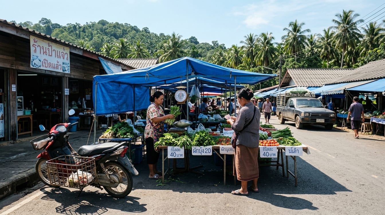 Saison sèche à Chiang Dao, ciel dégagé sur le Doi Luang